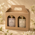 Honey gift box: A jar of spring honey and a jar of heather honey